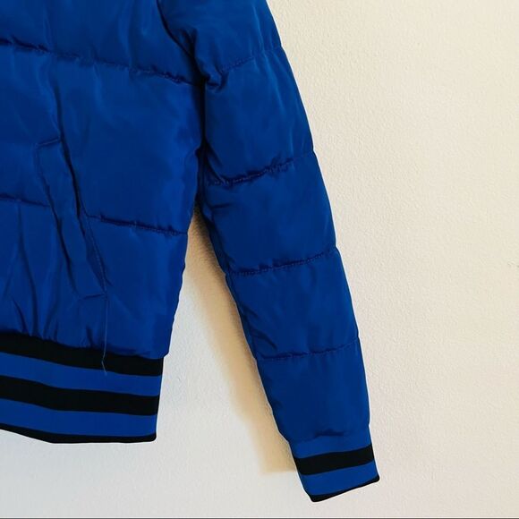 Fashion nova Women's Blue Button Front Puffer Jacket Size XS NWOT - Picture 6 of 8